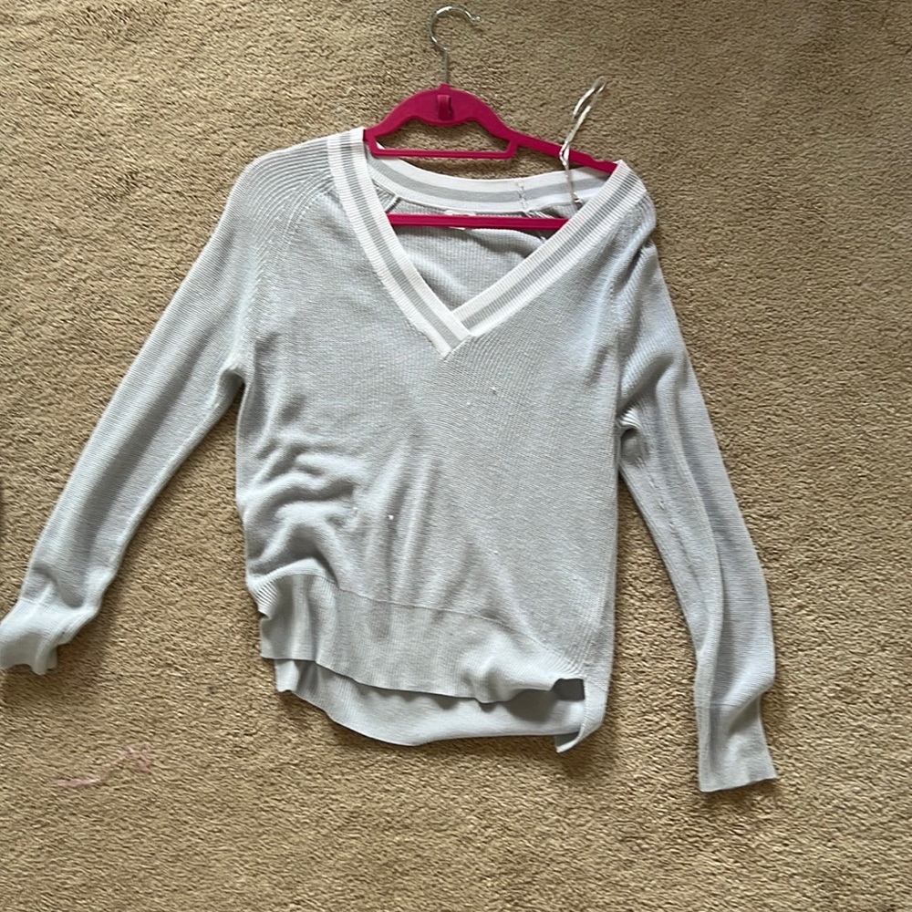 grey garage sweater